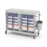 Storage medical cart glass door