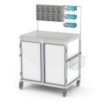 Storage medical cart solid door